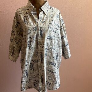 COLUMBA Men's Patterned Shirt - Gray